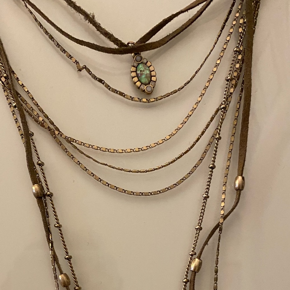 Free People Layered Gold Necklace - Picture 2 of 3